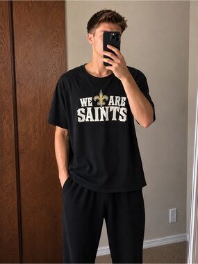 Reebok New Orleans Saints “We Are Saints” Graphic T-Shirt Black Men’s XXL NFL